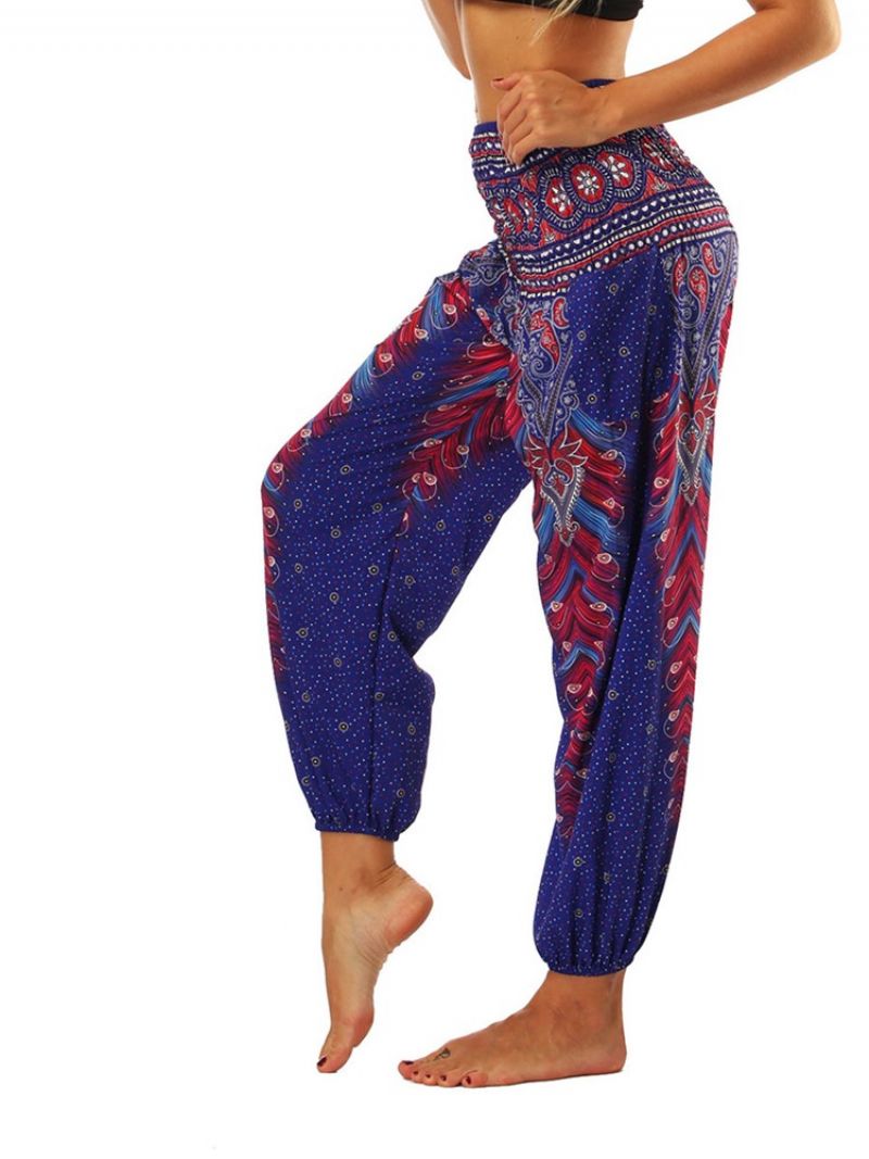 Geometryczny Wzór Boho Joga Harem Pants