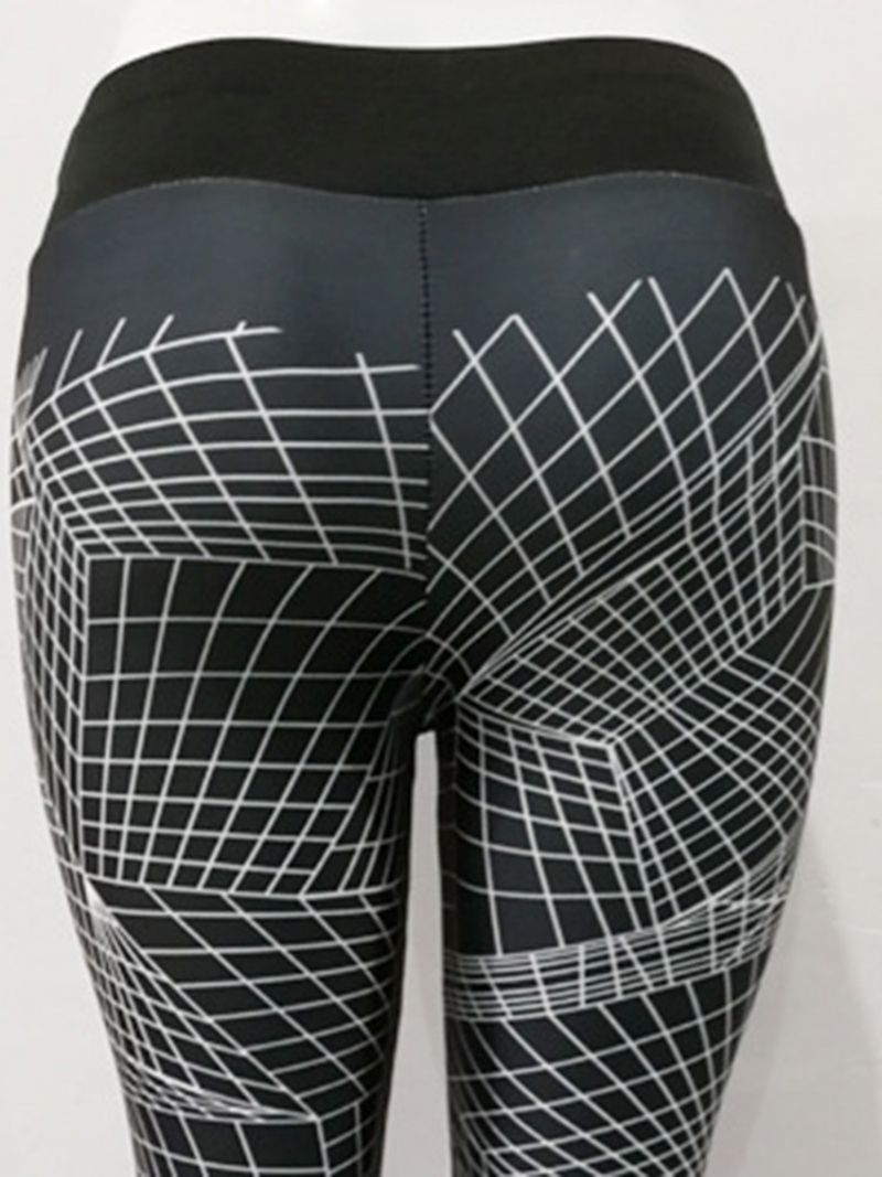 Oddychające Geometryczne Legginsy Sportowe Push Up Gym Spodnie Do Jogi Legginsy Tiktok Z Wysokim Stanem