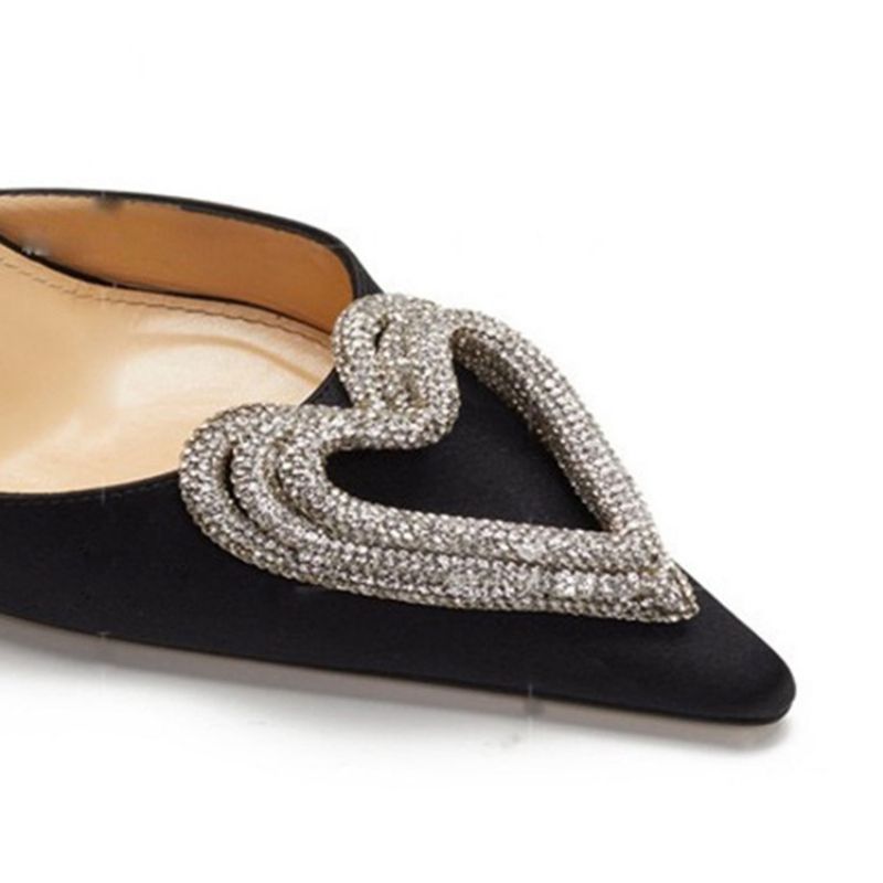 Szpilka Klamra Rhinestone 9 Cm Cienkie Buty