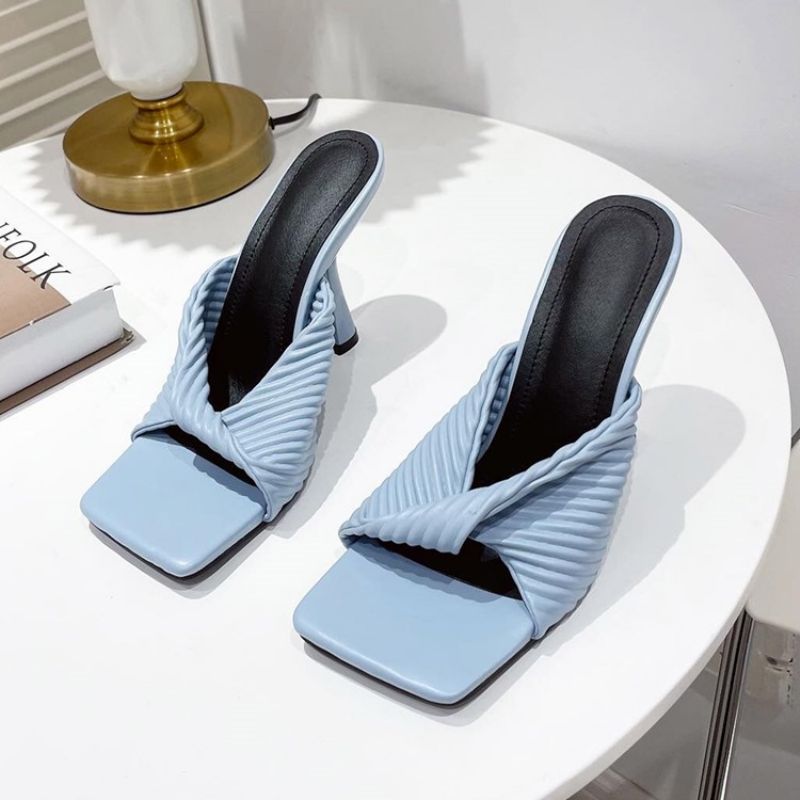 Slip-On Stiletto Heel Flip Flop Western Slippers