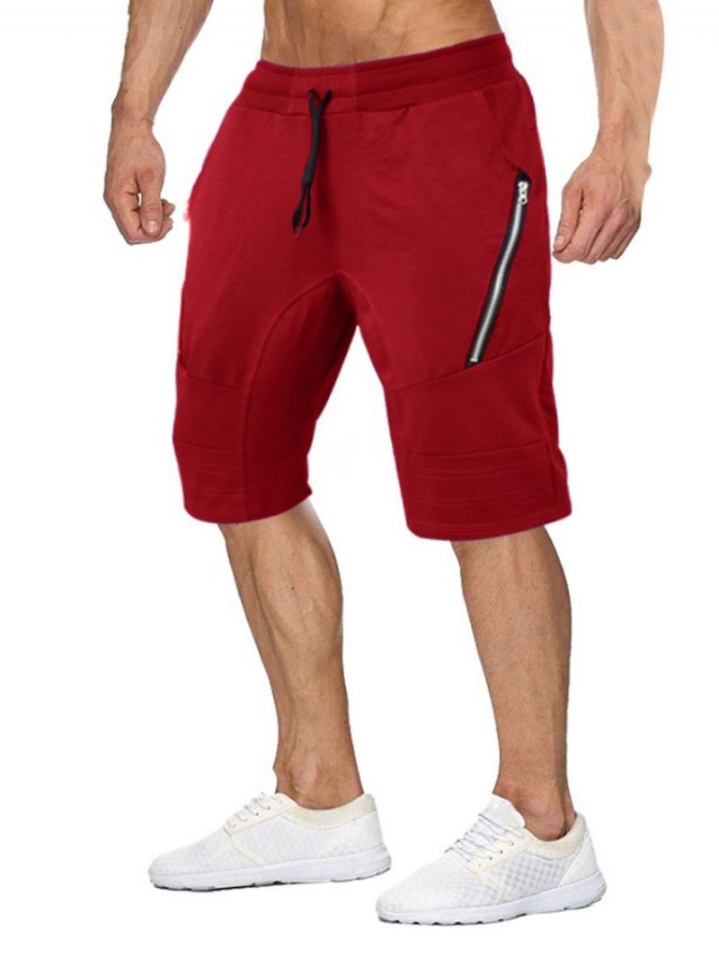 Zipper Plain Sports Summer Casual Pants