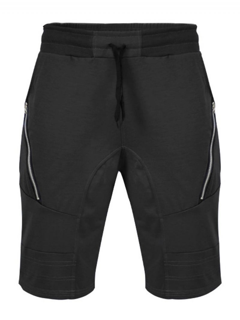 Zipper Plain Sports Summer Casual Pants