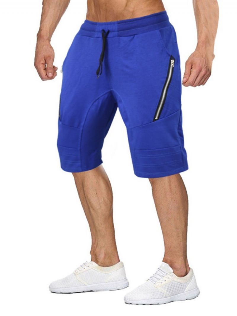 Zipper Plain Sports Summer Casual Pants