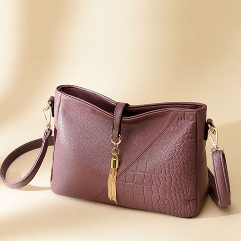 Damskie Torebki Crossbody Z Wytłoczonym Aligatorem Z Pu