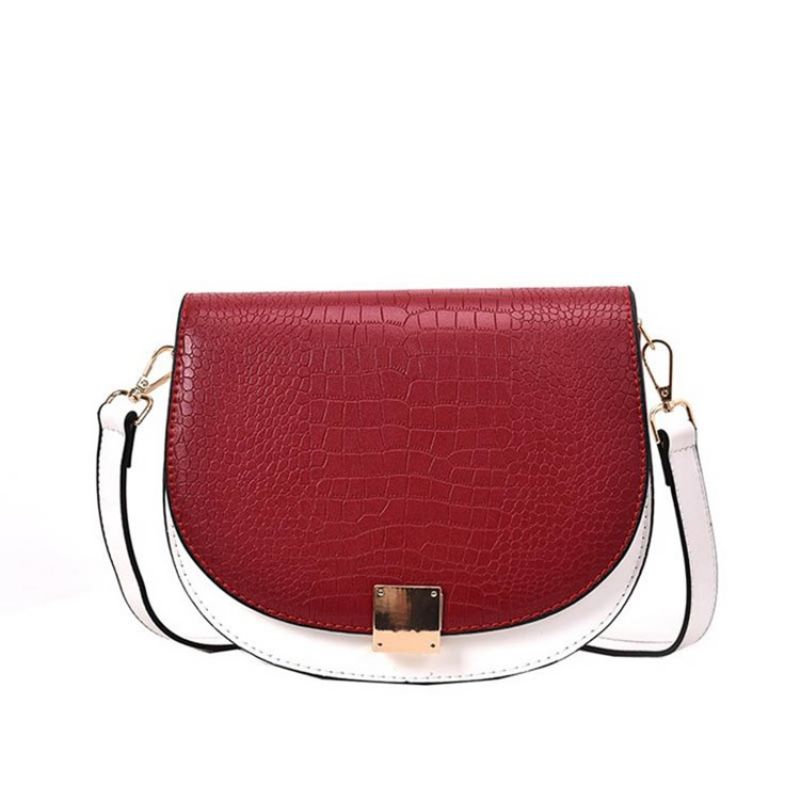 Dwukolorowa Torba Crossbody Z Nici Pu