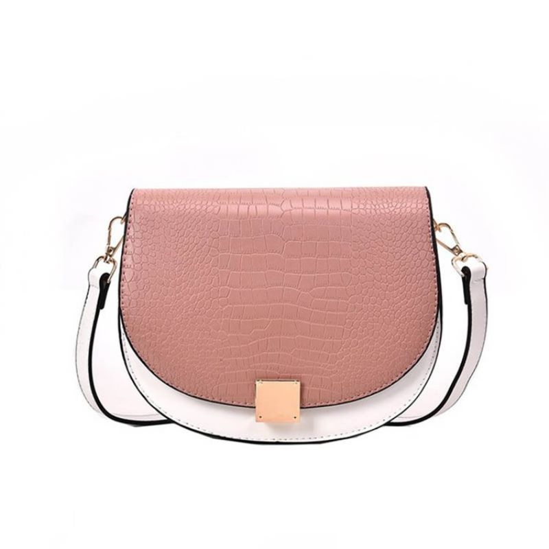 Dwukolorowa Torba Crossbody Z Nici Pu