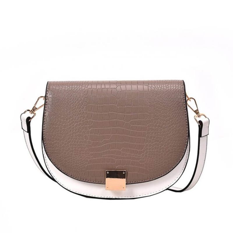 Dwukolorowa Torba Crossbody Z Nici Pu