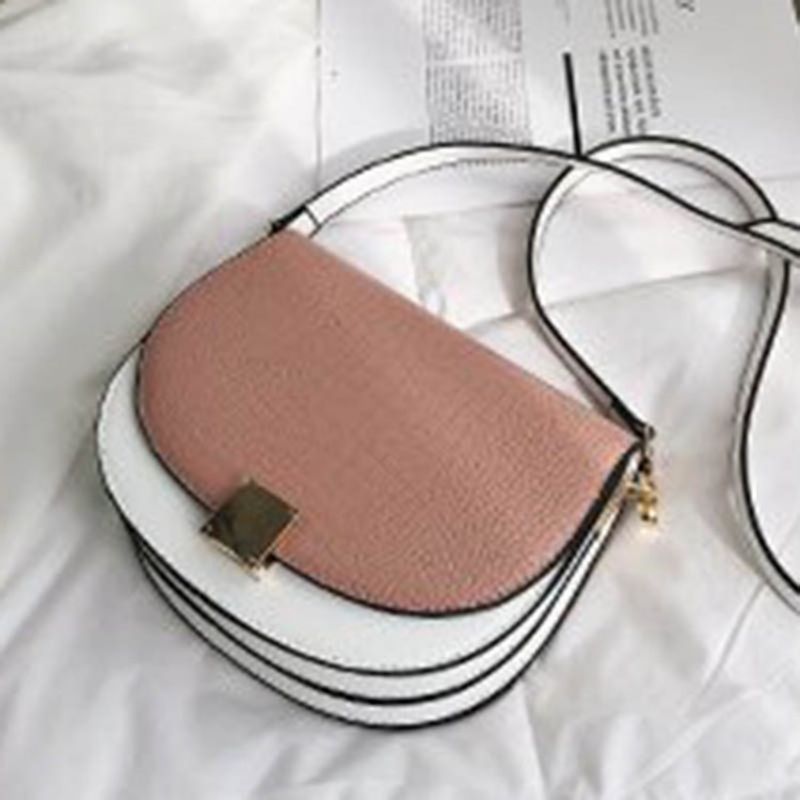 Dwukolorowa Torba Crossbody Z Nici Pu