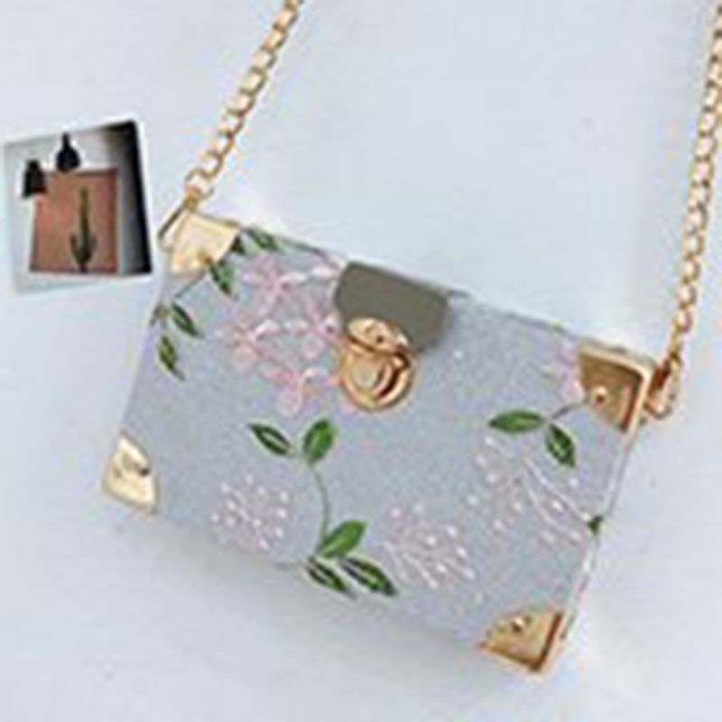 Haftowane Kwiatowe Torby Crossbody Z Klapką Pu