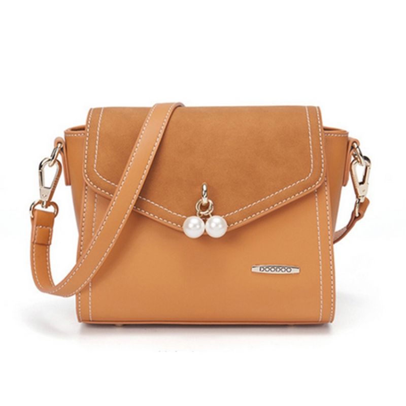 Jednolity Kolor Perłowej Dekoracji Crossbody Bag