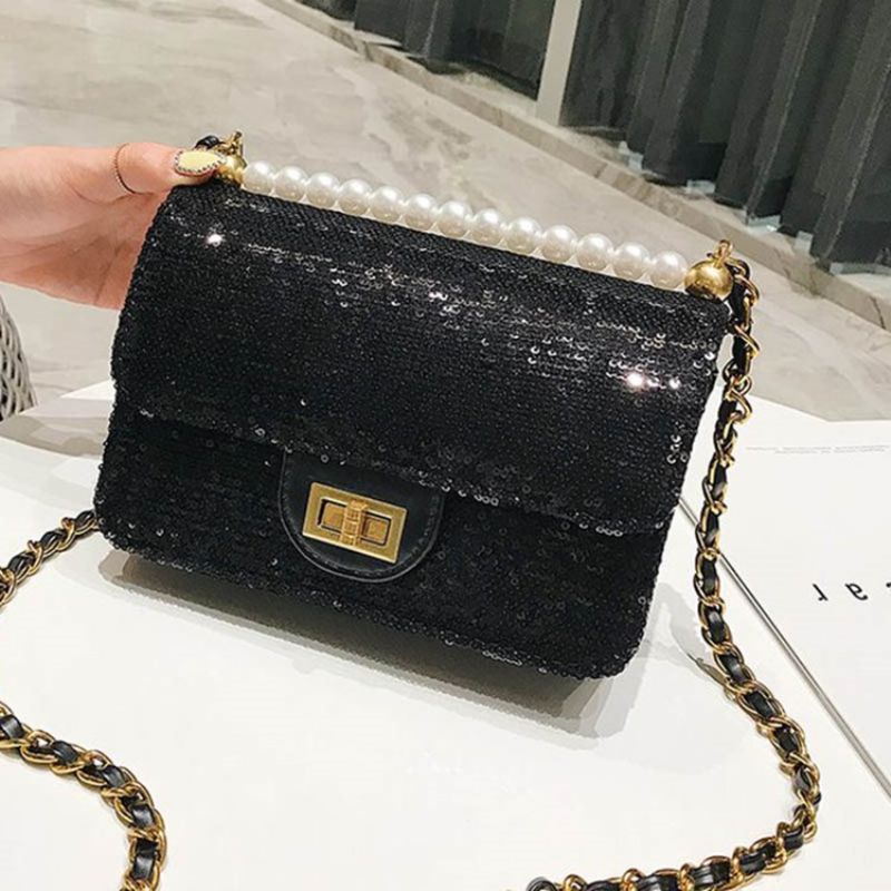 Koraliki Pu Gładka Błyszcząca Torba Crossbody