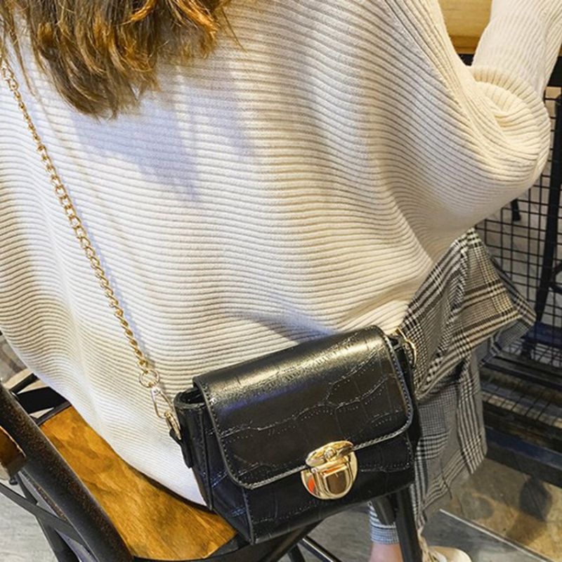 Łańcuchowe Torby Crossbody Z Aligatora W Kształcie Prostokąta