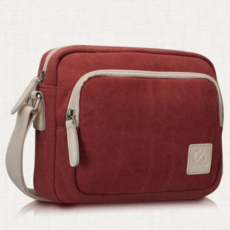 Prosta Płócienna Torba Crossbody W Stylu Vintage