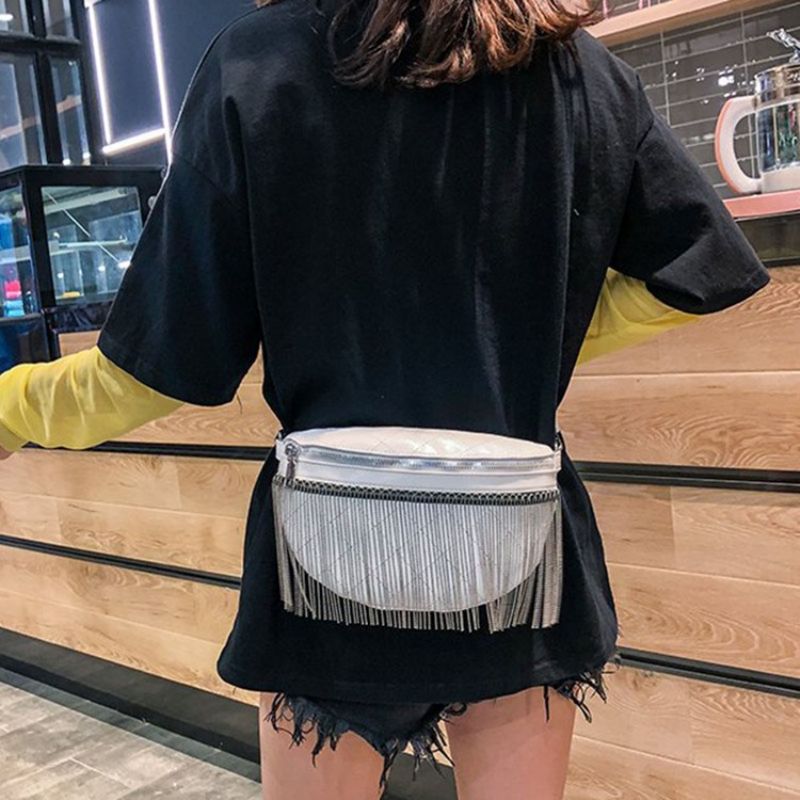 Pu Plaid Fringe Siodło Torby Crossbody