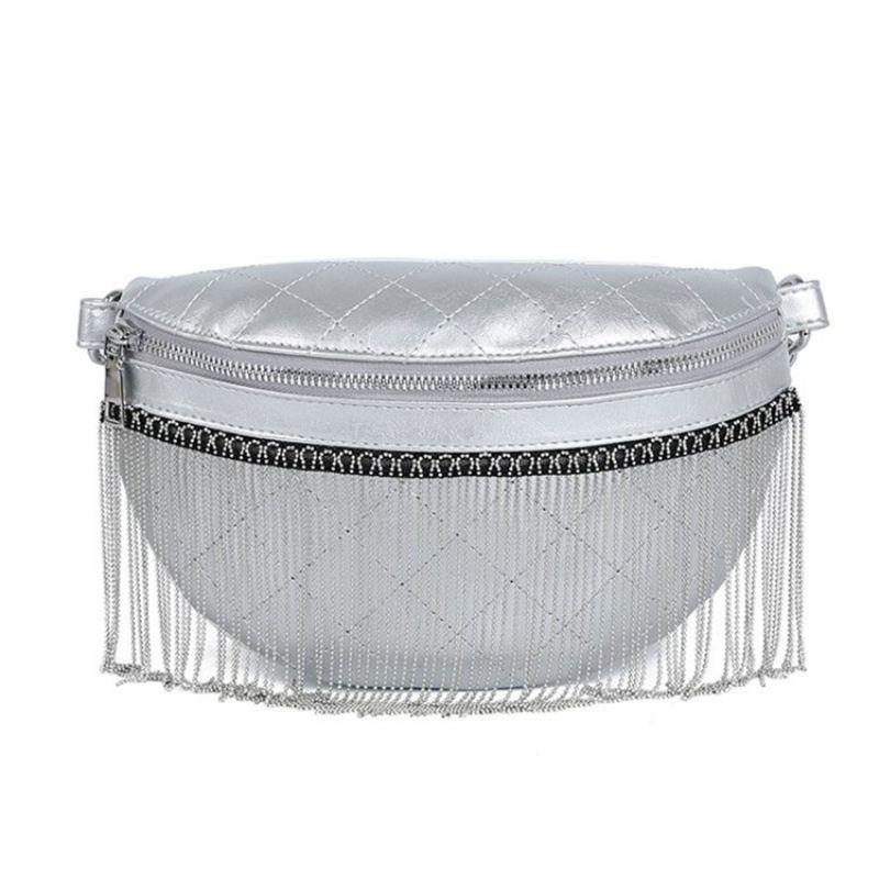 Pu Plaid Fringe Siodło Torby Crossbody