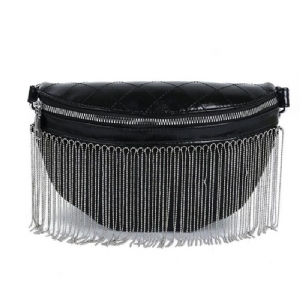 Pu Plaid Fringe Siodło Torby Crossbody