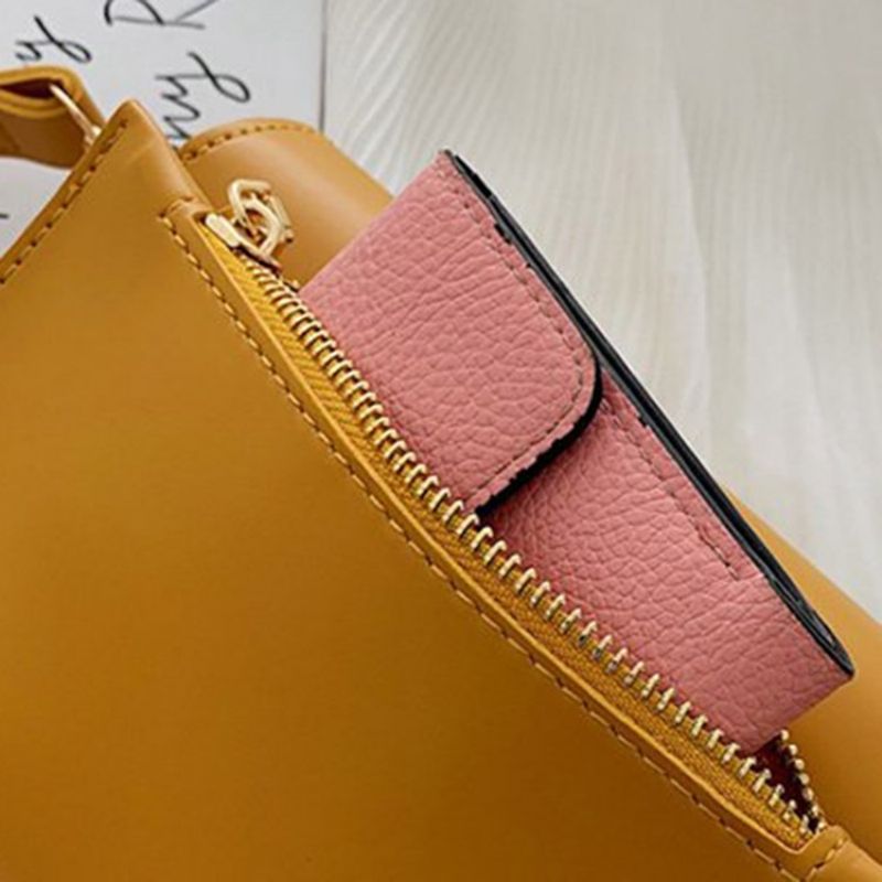 Pu Plain Lock Siodło Crossbody Ba