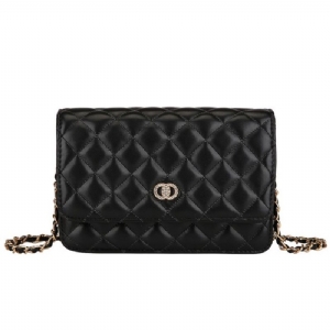 Pu Thread Plaid Prostokątne Torby Crossbody