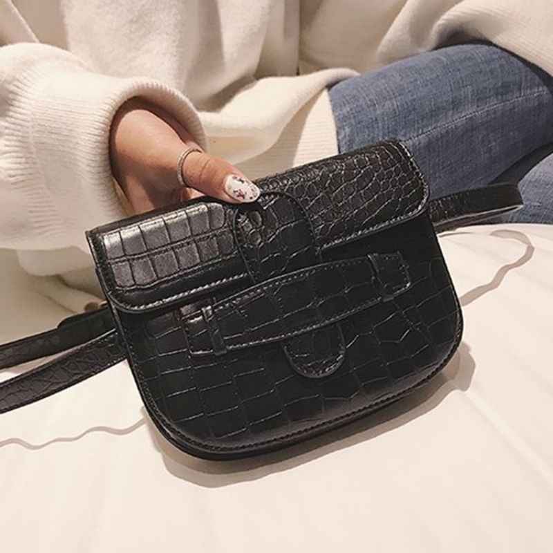 Skórzana Torba Crossbody Z Aligatora Z Nicią