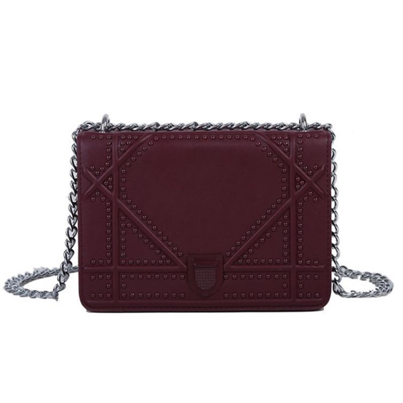 Torebki Crossbody Z Nitką Pu Z Geometryczną Klapką