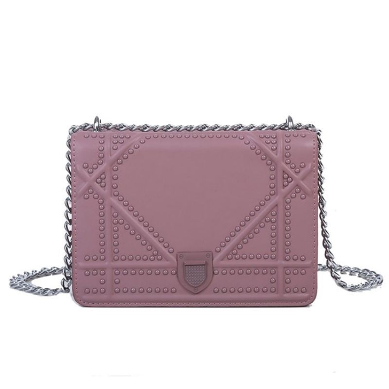 Torebki Crossbody Z Nitką Pu Z Geometryczną Klapką